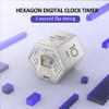 Timer SIUKE Hexagon Digital Clock Timer Magnetic Cubes Timer Kitchen
