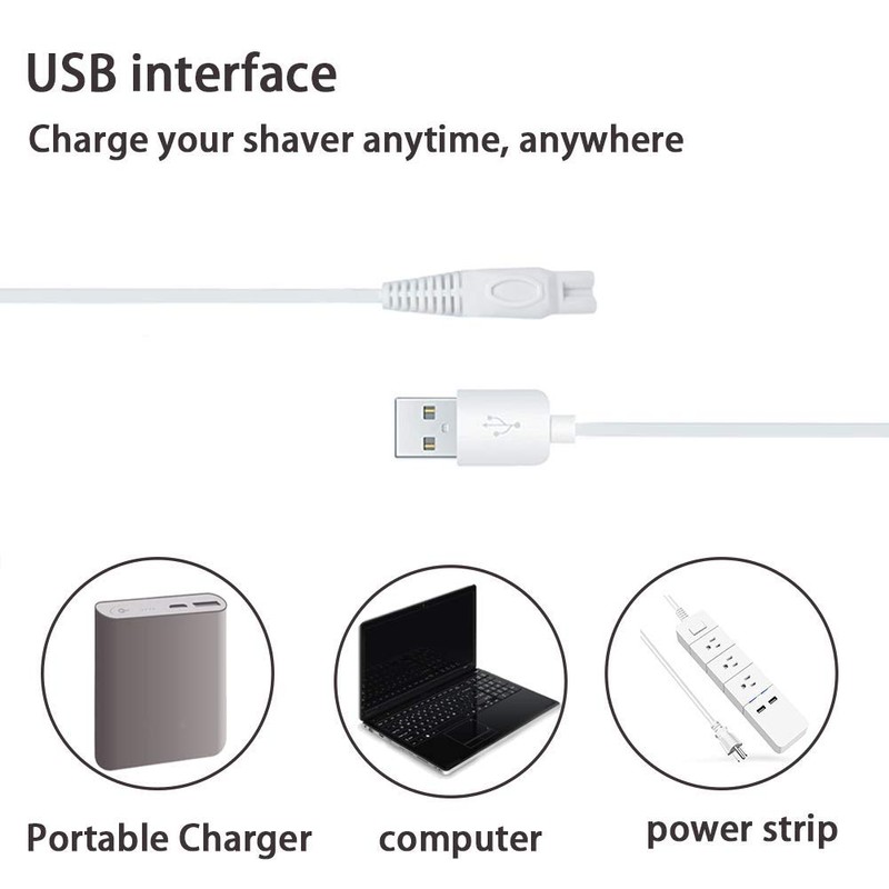 Shaver for Women USB Charging Cable for Finishing Touch Flawless