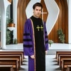 Priest Costume Adult Church Christian Cross Robe Men Women Pastor
