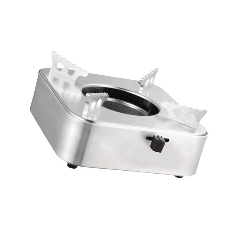 Square Camping Stove Fast Heating Adjust Fire Portable Alcohol Burner