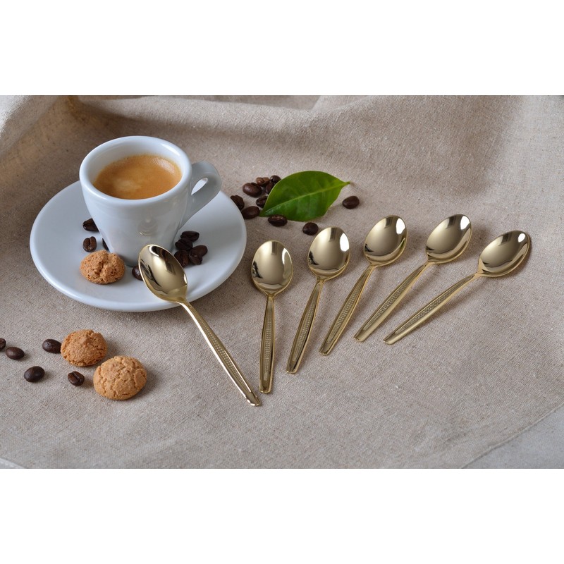 GRAEWE Espresso Demitasse Spoons Gold Plated 6 Pieces