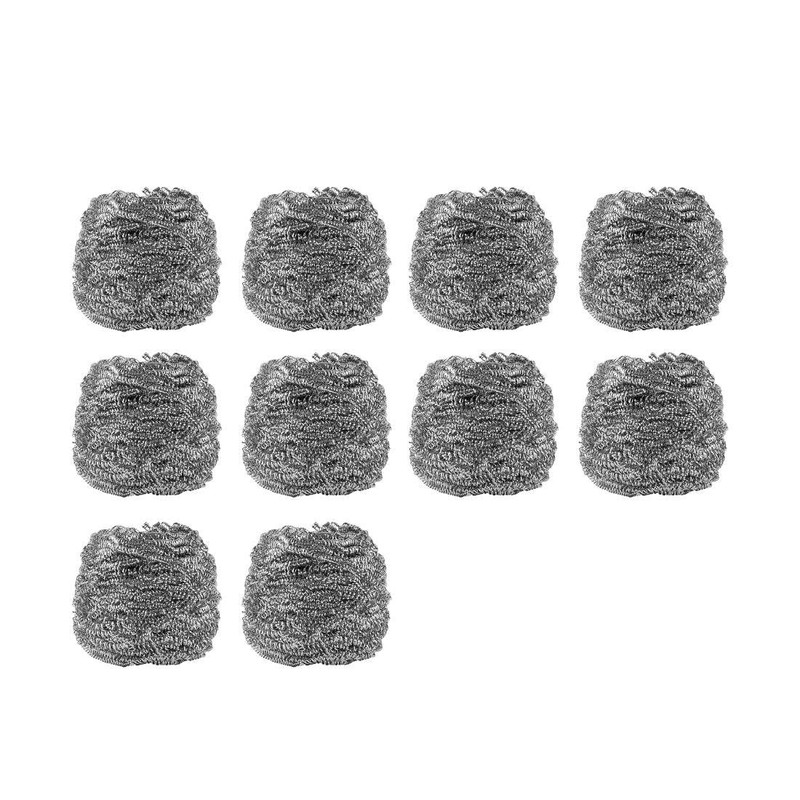 Jantex HZ168 Stainless Steel Heavy Duty Scourers, Pack of 10