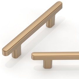 Talentedeco 10 Pack Champagne Bronze Cabinet Pulls 3 Inch(76mm) Kitchen Cabinet Handles Cabinet Hardware for Drawer Pulls