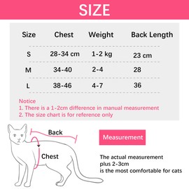WDEC Cat Professional Recovery Suit for Abdominal Wounds or Skin Diseases, E-Collar Alternative for Cats and Dogs, After Surgery Wear, Prevent Shedding, Pajama Suit