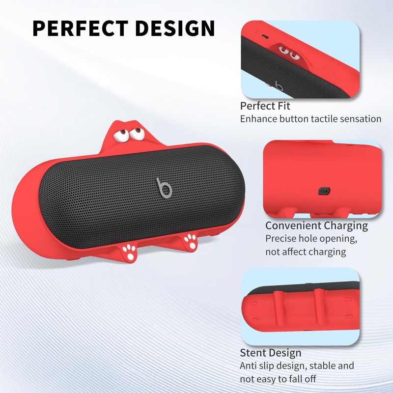 Silicone Kawaii Cute Case for Beats Pill Wireless Bluetooth Speaker,