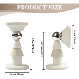 JAONLD Door Holder Magnetic Door Stopper Magnetic Floor Magnetic Door Stopper Magnetic Quiet and Shock-Free Suitable for All Types of Doors and Windows (White)