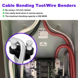 Cable Bending Tool/Wire Benders for Most 1/2 Inch Ratchet Connection Wires, Maximum Bend 500 MCM