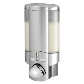 Better Living Aviva Dispensador de jabón de una Sola Botella, Plateado Satinado, Plateado (Satin Silver), 1, 1