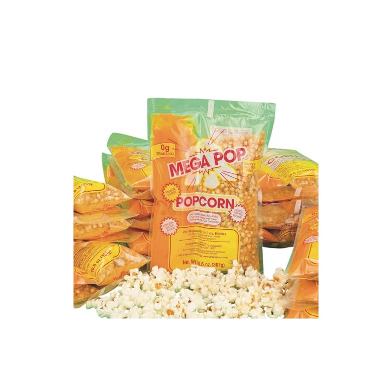 Mega PopA Corn, Oil and Salt Kit for Popcorn Makers