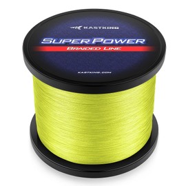 KastKing Superpower - Línea de pesca trenzada, amarillo, 80 libras, 1097 yardas (8 hebras)