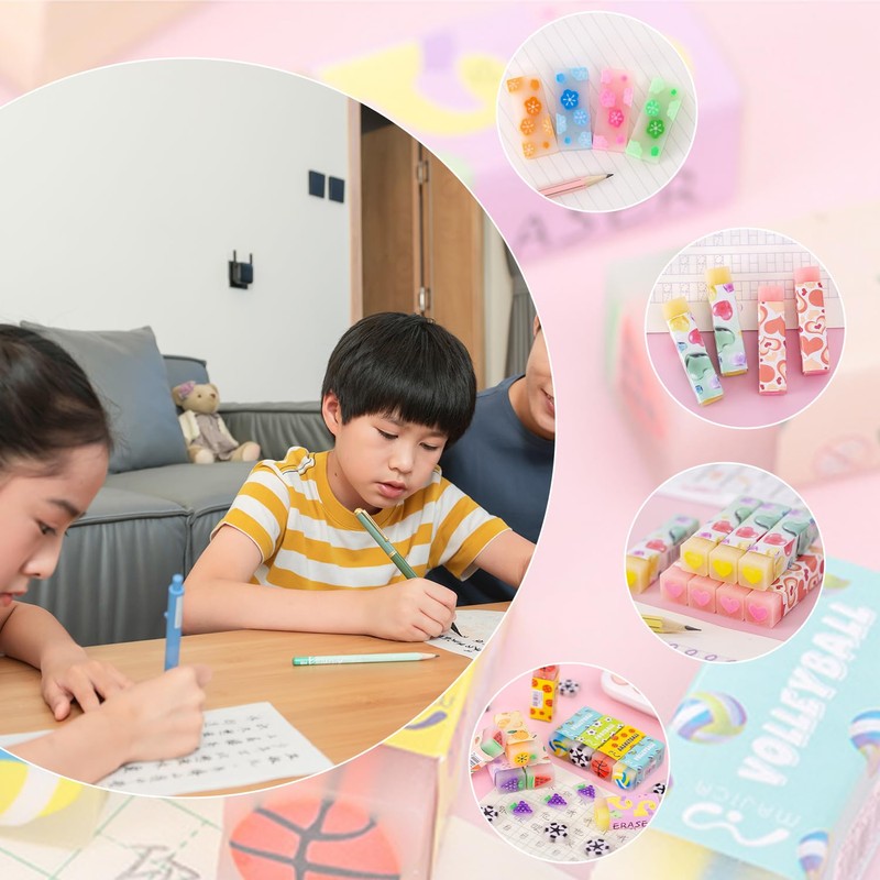 Cute Eraser 5pcs Eraser Eraser Fruit Cherry Blossom Dinosaur Pattern