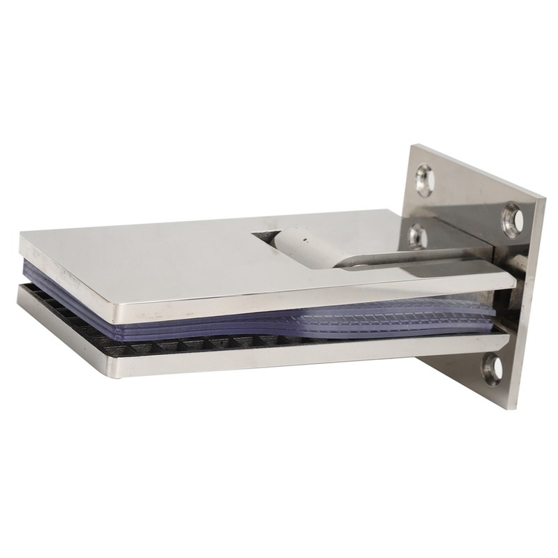 90 Degree Bathroom Door Clip Stainless Steel DoubleSided Shower Glass