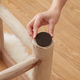 166 Piece Cream Beige and Brown Felt Furniture Non Scratch Floor Pads Transparent Rubber Noise Reduction Bumpers Various Shapes Sizes