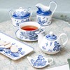 Grace Teaware Bone China Blue Willow Sugar And Creamer Set