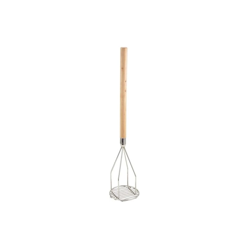 Winco Round Potato Masher, 5-Inch,Silver,Medium
