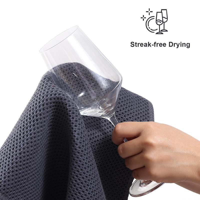 Moosfor 100% Cotton Tea Towels, Highly Absorbent Soft Dish Cloths,