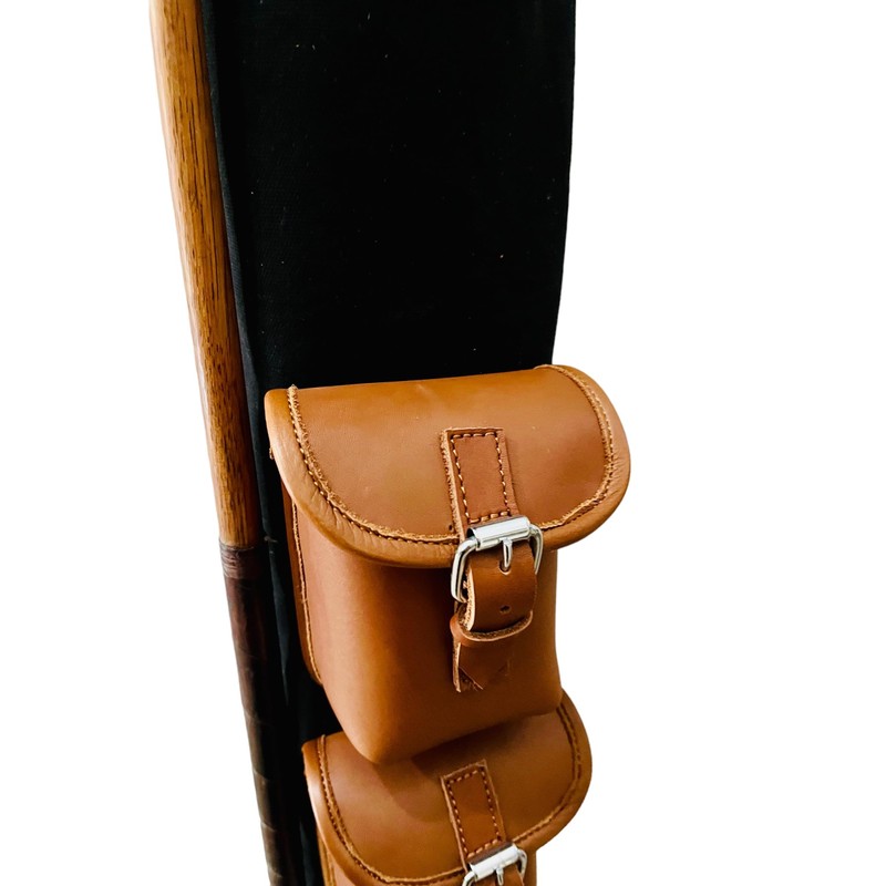 Geoffrey | Vintage Black Canvas & TAN Leather Golf Club