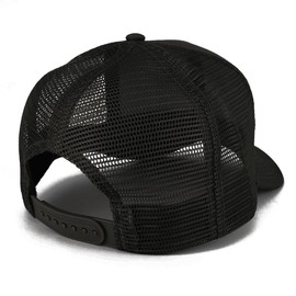 AC Racing USA American Flag Patch Snapback Trucker Mesh Cap - Black, White/Black Border