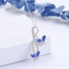AOBOCO Sterling Silver Infinity Butterfly Necklace, Butterfly Pendant Made with