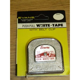EVANS NOS! Evans 1/2" X 6' PUSH-PULL TAPE MEASURE 106W