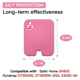 36 Pcs Sticky Refill Glue Cards, Compatible with Safer Home SH502, Dynatrap DT3005W-DS3, DT23005-06, Targets Moth, Fly, Mosquito, Gnat and More, Safe and Super Sticky (Peach Pink)