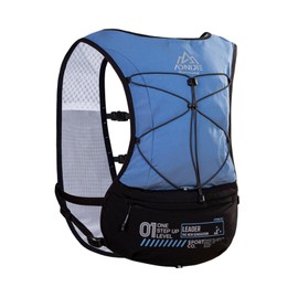 ICE FLAME Hydration Backpack Vest, 5L Multifunctional Outdoor Running Backpack fit 6.8 Inches Phone for Marathon Training, Hiking, Trail and Walking (Blue)