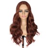 PORSMEER Long Wavy Wigs for Women, Synthetic Curly Hair Wigs,
