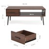 HAIOOU Coffee Table, Mid Century Modern Center Table for Living