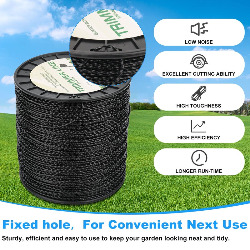 RO6G 5lb Weed Eater Line String,Twist Commerical String Trimmer Line,Weed