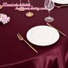 6 Packs Satin Tablecloth 120 inch Burgundy Round Tablecloths, Overlay