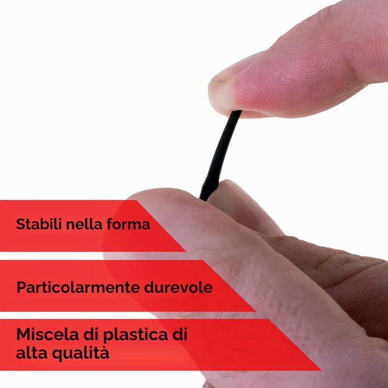 Karella Tufftex, Punte per Freccette softtip Unisex Adulto, Nero, 25