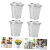 COHEALI 4pcs Small Trash Can with Lid Creative Garbage Bin