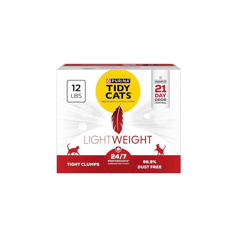 Purina Tidy Cats Lightweight, Low Dust, Clumping Cat Litter Odor