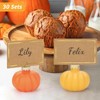 30-Pack Gradient Orange Glass Pumpkin Place Card Holders, Includes Fall