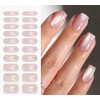JMEOWIO Cat Eye Semi Cured Gel Strips Wraps Nail Art