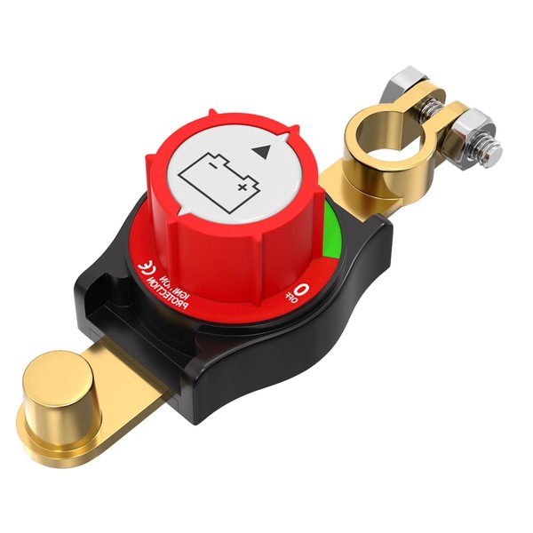 DUSCOKE Top Post Battery Disconnect Master Switch, 12-48V Heavy Duty