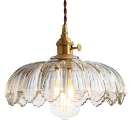 XZHGCEE Glass Pendant Light Vintage Light Fixtures, Glass Pendant Lights Kitchen Island, Gold Pendant Light, Modern Chandelier Pendant Shade Pendant Light Fixture for Bedroom Hotel Dining Room