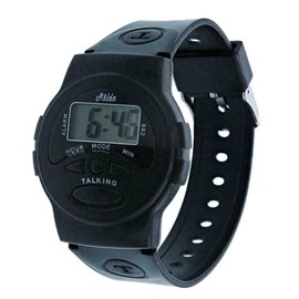 AHOO Digital English Talking Watch for Blinds Alarm Elderly Visually Impaired Black for Men Women Clear Sound Hourly Tone Alarm Once
