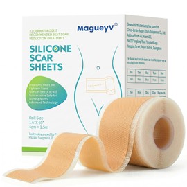 Parches de Silicona para Cicatrices, Láminas de Silicona Reutilizables para Reducir la Apariencia de Cicatrices, Cesárea, Cirugía, Acné y Estrías, Suaves y Transpirables