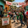 100pzs Banderas México Tela Mini Bandera Mundial Futbol 2026
