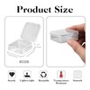 Pack of 20 Small Transparent Plastic Storage Box, Transparent Square
