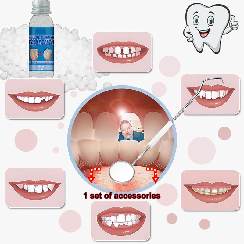 Tooth Provisional Teeth Kit, Provisional Fake Teeth Replacement Kit for