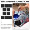 JECOMPRIS 10pcs Black Acrylic Board Cast Square Panel for Photo
