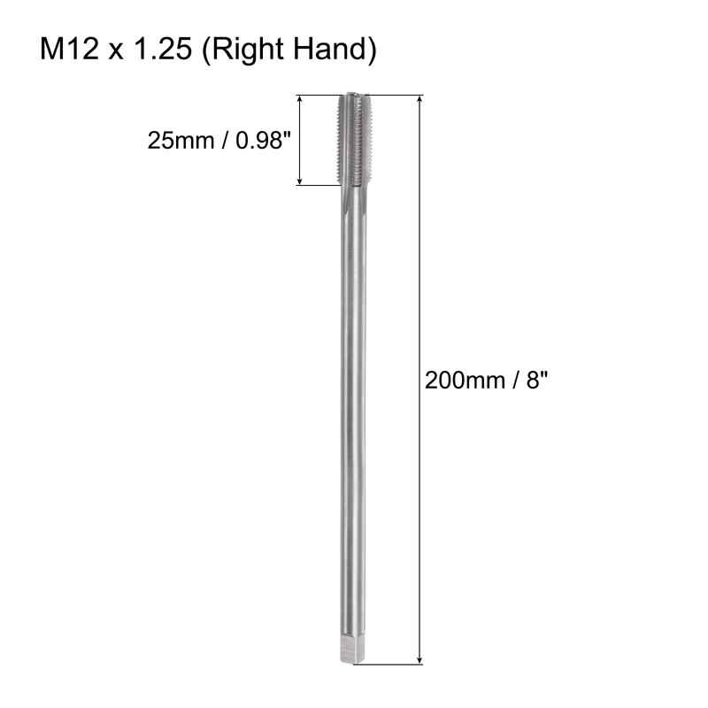 uxcell Metric Thread Tap M12 x 1.25 H2 200mm Extra
