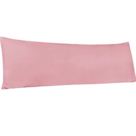 BEDSUM Microfiber Body Pillowcase, Soft Wrinkle Resistant and Easy Care Pillow Case with Envelope Closure for Adults Pregnant Women, 20x54 inches,Pink