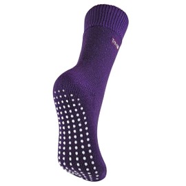 THMO - Women's Warm Plush Non-Slip ABS Thermal Socks/Cuddly Socks/Hut Socks for Winter, Purple
