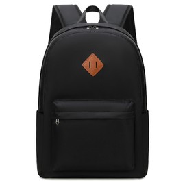 Octsky School Backpack Elementary Middle Lightning Bookbag Laptop Teenager Waterproof Lightweight 17 Inches, Black