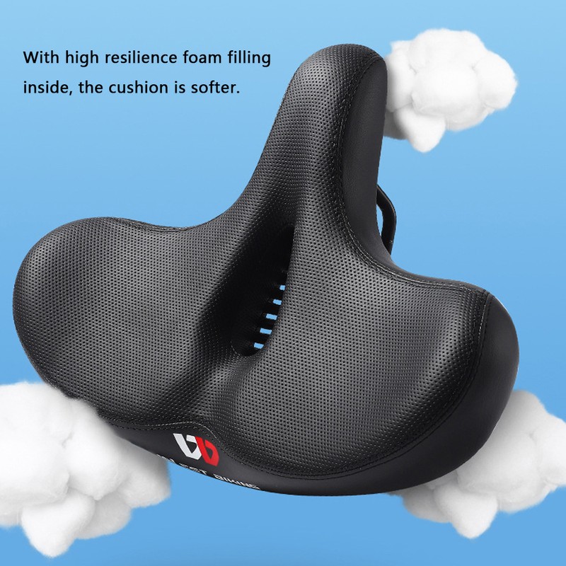 WEST BIKING Bike Seat Wide Comfortable Cycle Saddle Shock Absorption