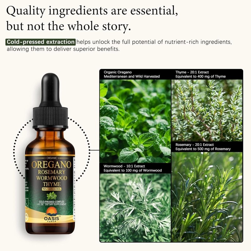OASIS FORCE Organic Oil of Oregano | 1 fl oz