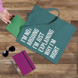 Canvas Tote Bag for Women, Organic Cotton Shoulder Bag, Reusable Bags for Shopping, Groceries, Gift bags, Book Bag, Travel Bag - Shopper Bags Available in 6 Colours - Not Arguing